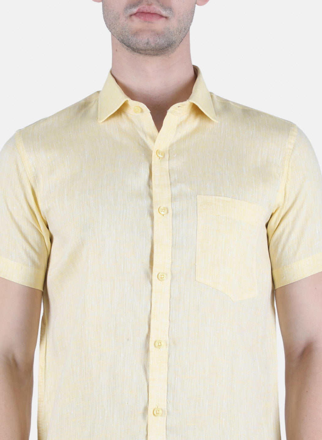 Men Yellow Solid Shirt