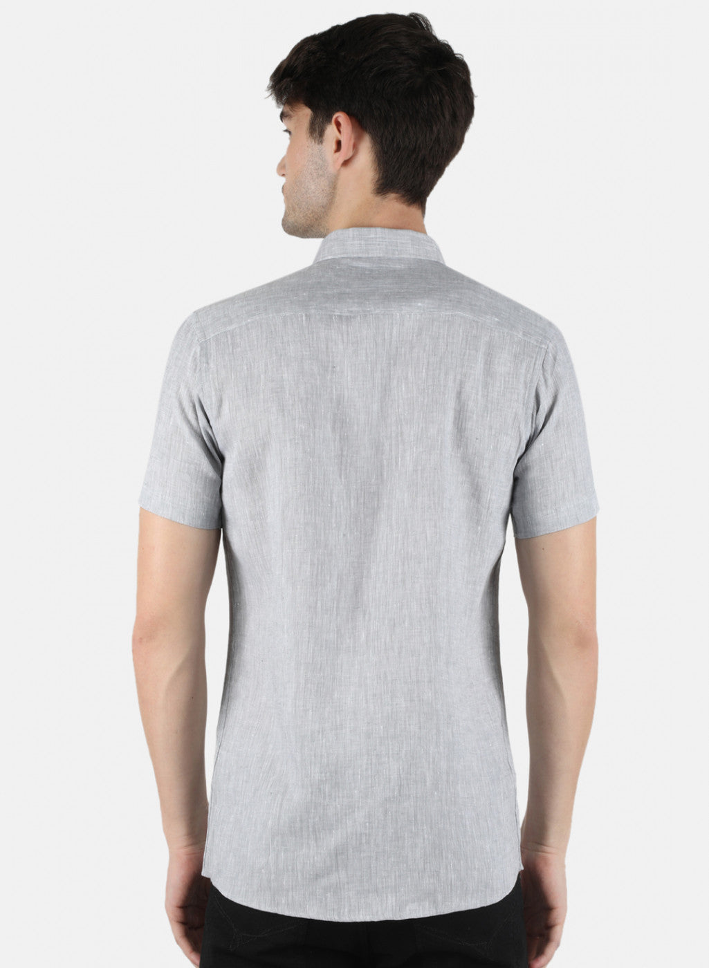 Men Grey Solid Shirt