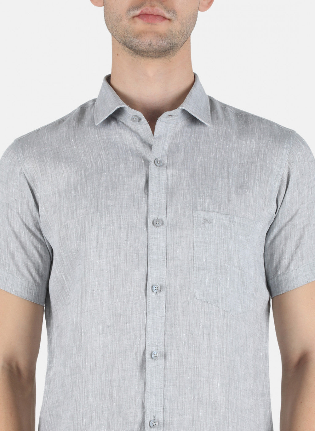 Men Grey Solid Shirt