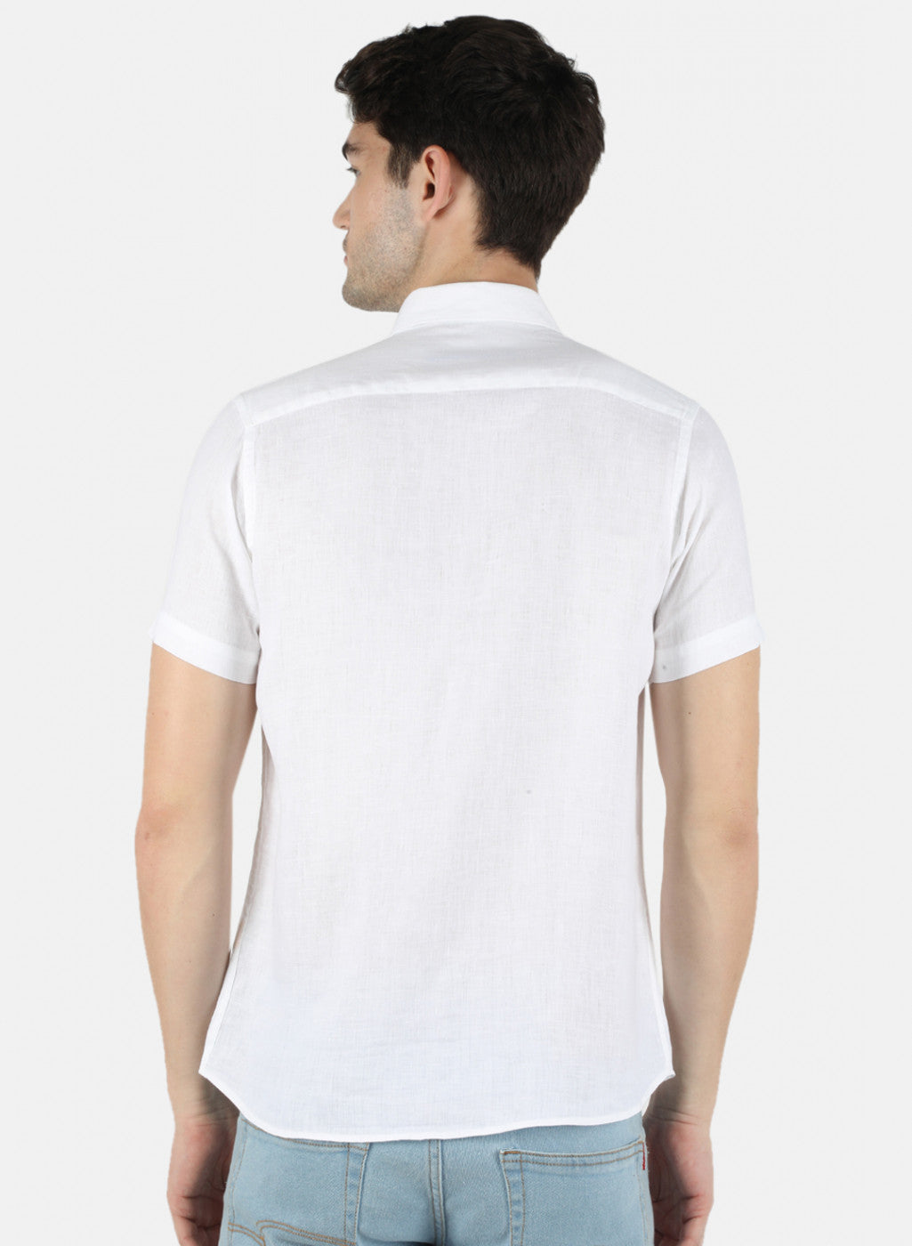 Men White Solid Shirt