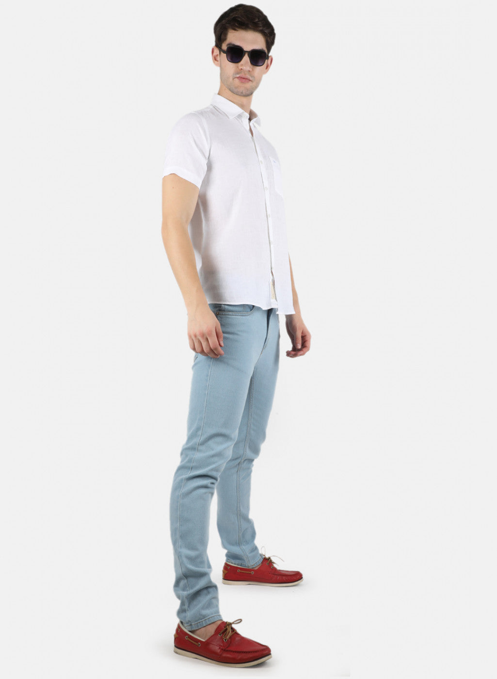 Men White Solid Shirt