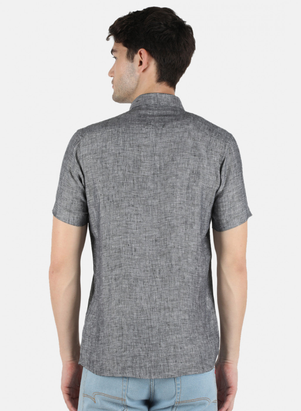 Men Grey Solid Shirt