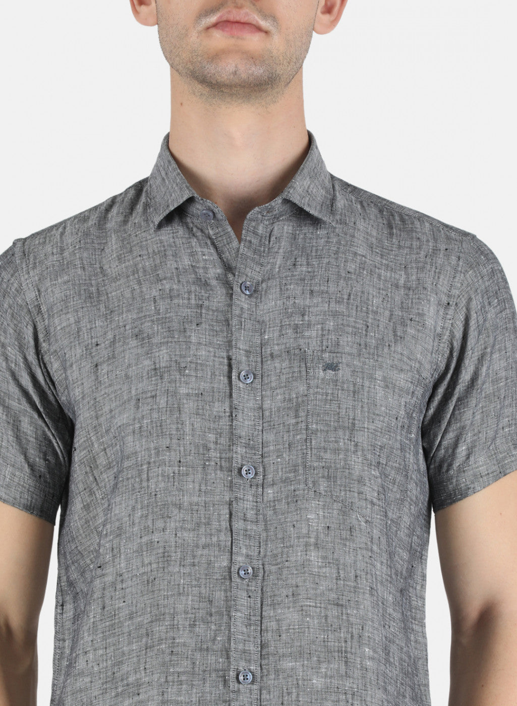 Men Grey Solid Shirt