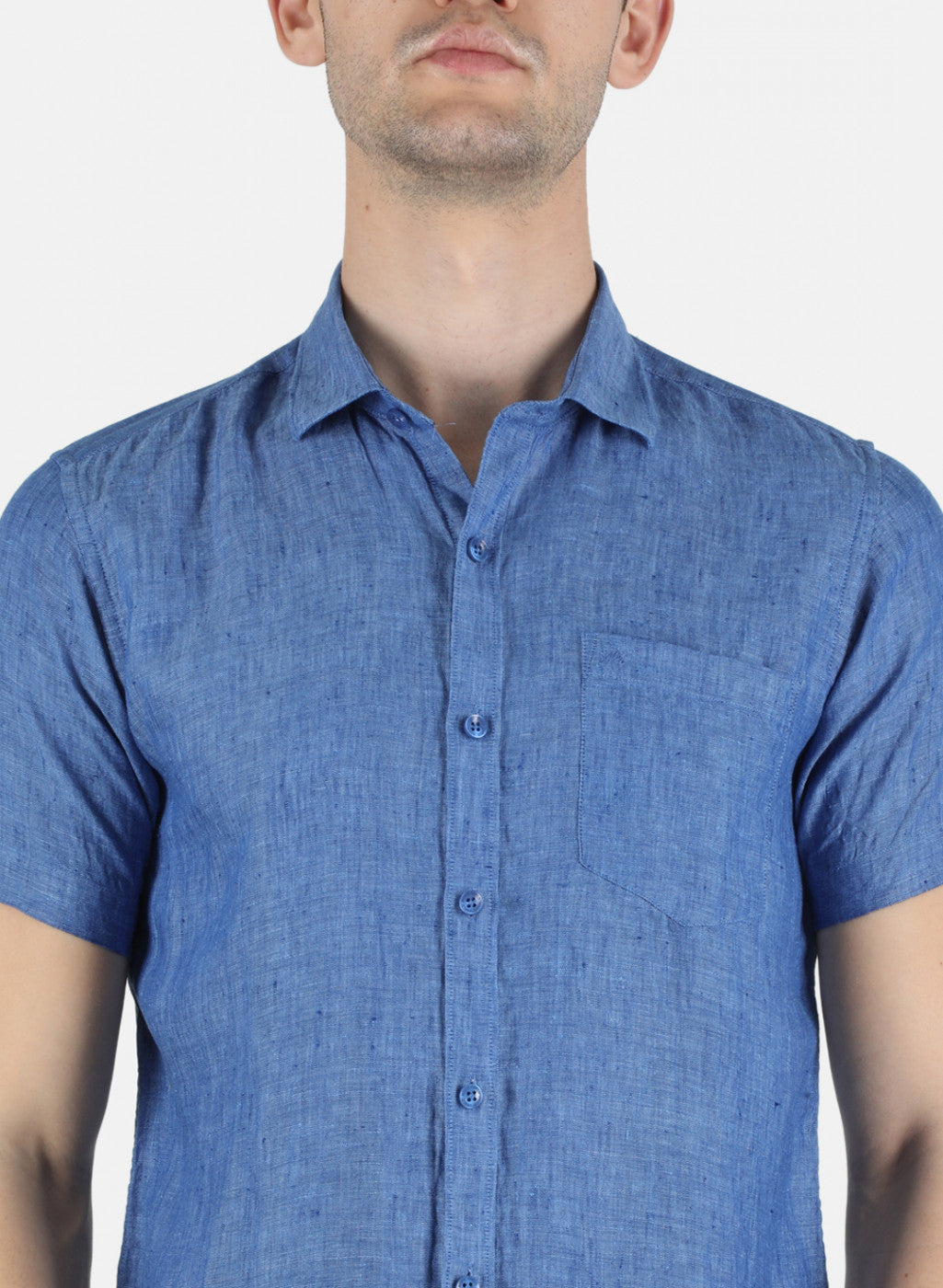 Men NAvy Blue Solid Shirt