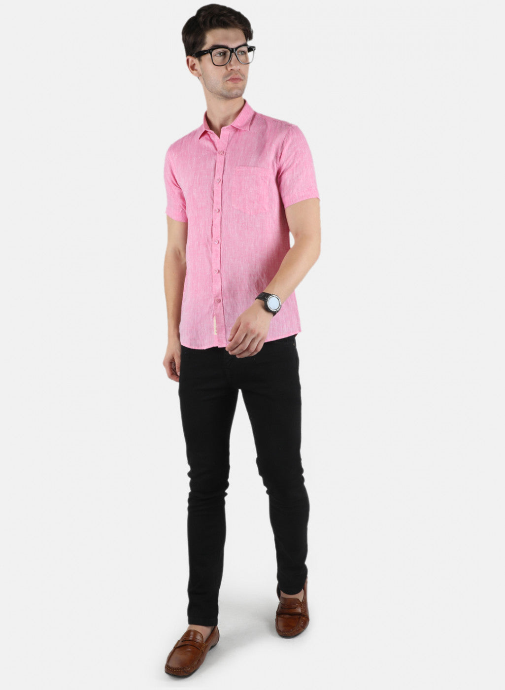 Men Pink Solid Shirt