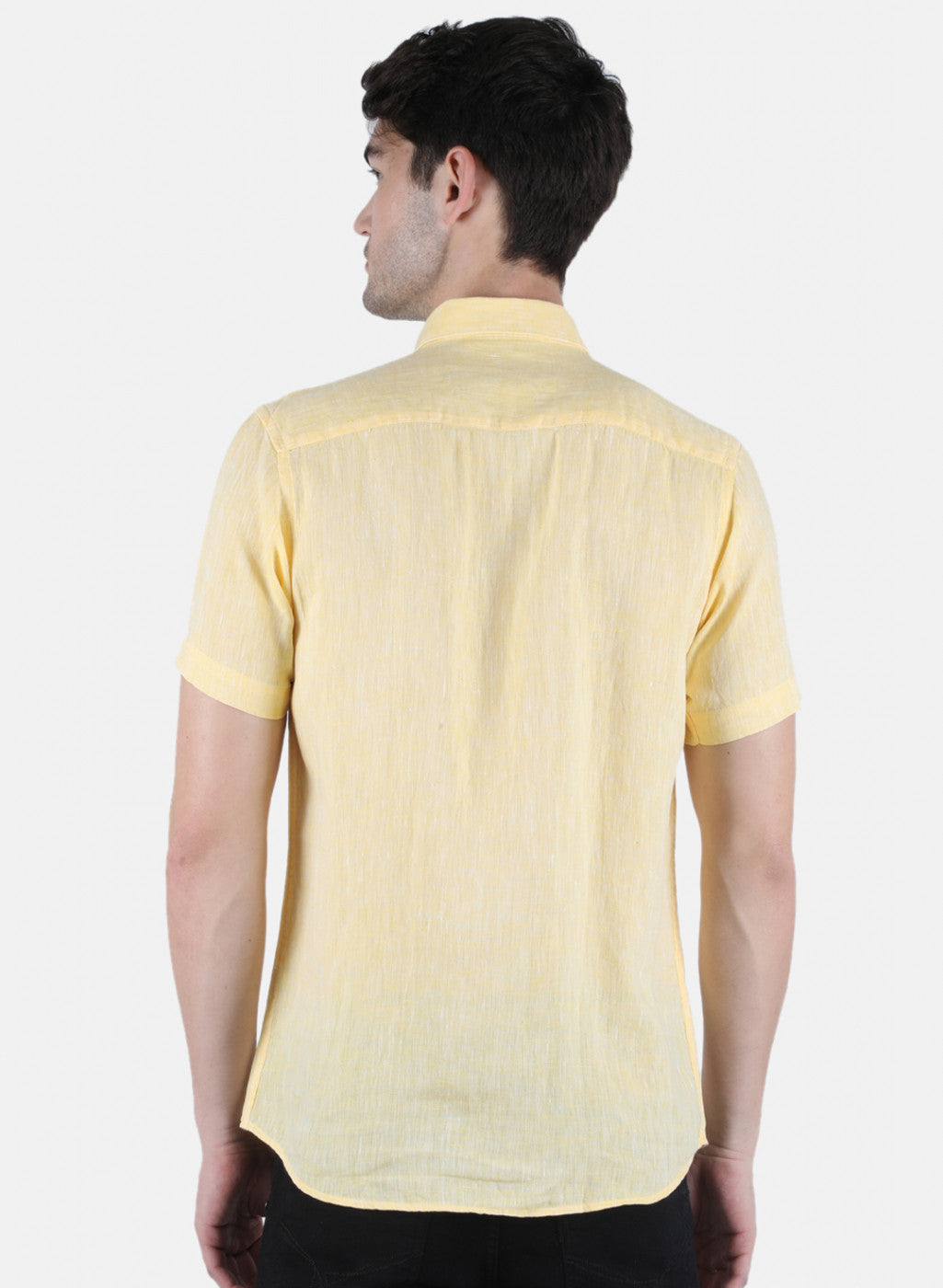 Men Yellow Solid Shirt