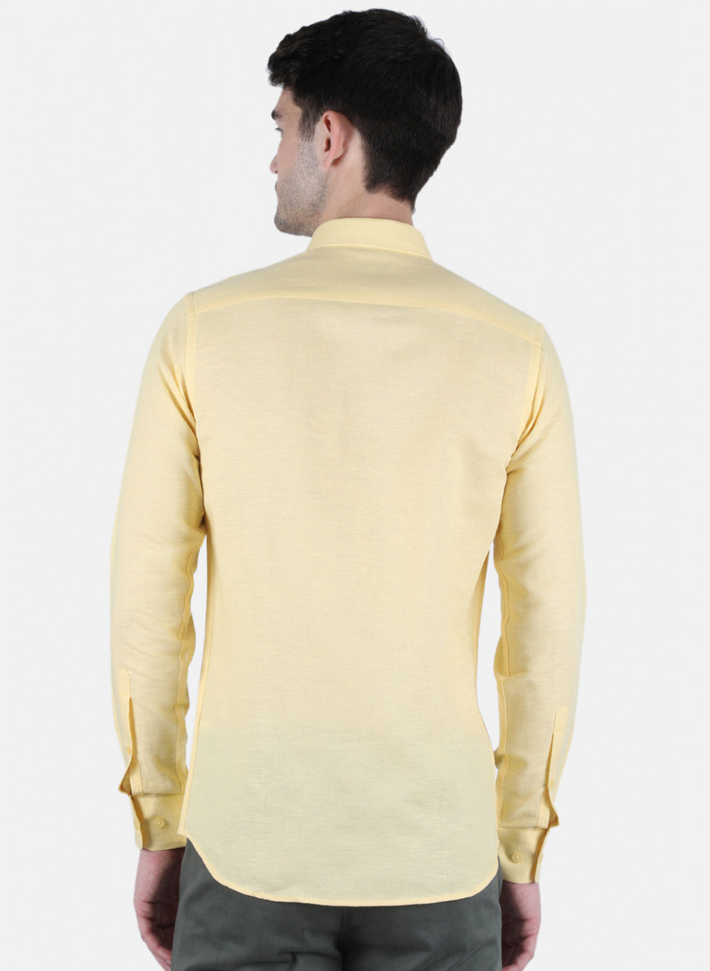 Men Yellow Solid Shirt