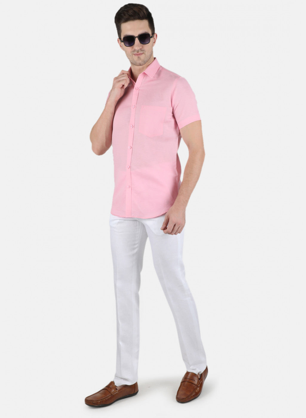 Men Pink Solid Shirt