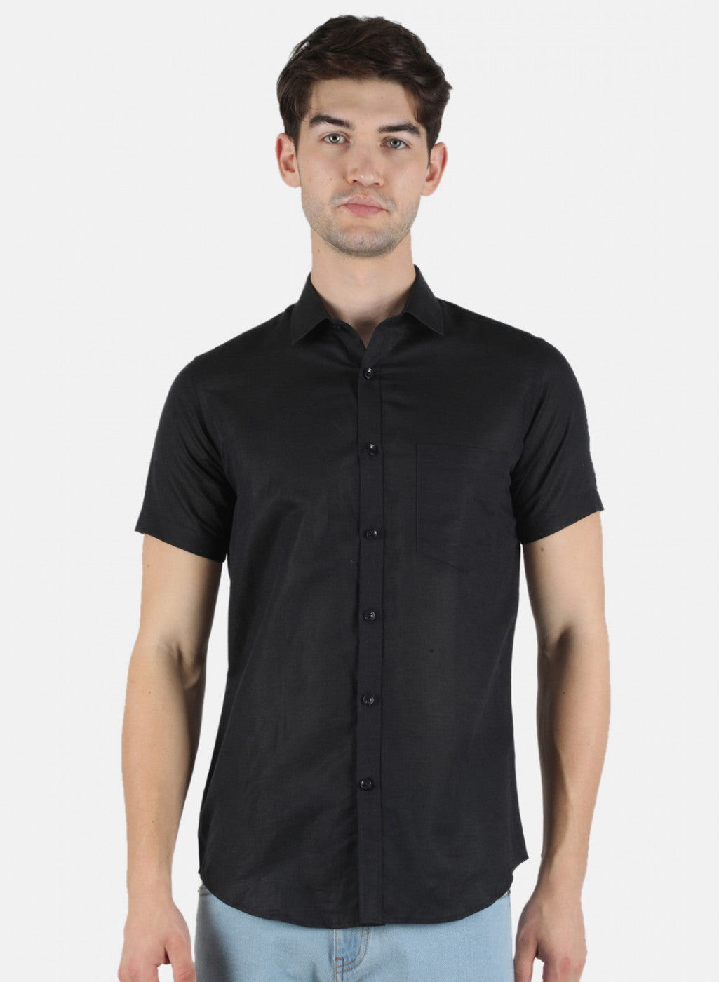 Men Black Solid Shirt