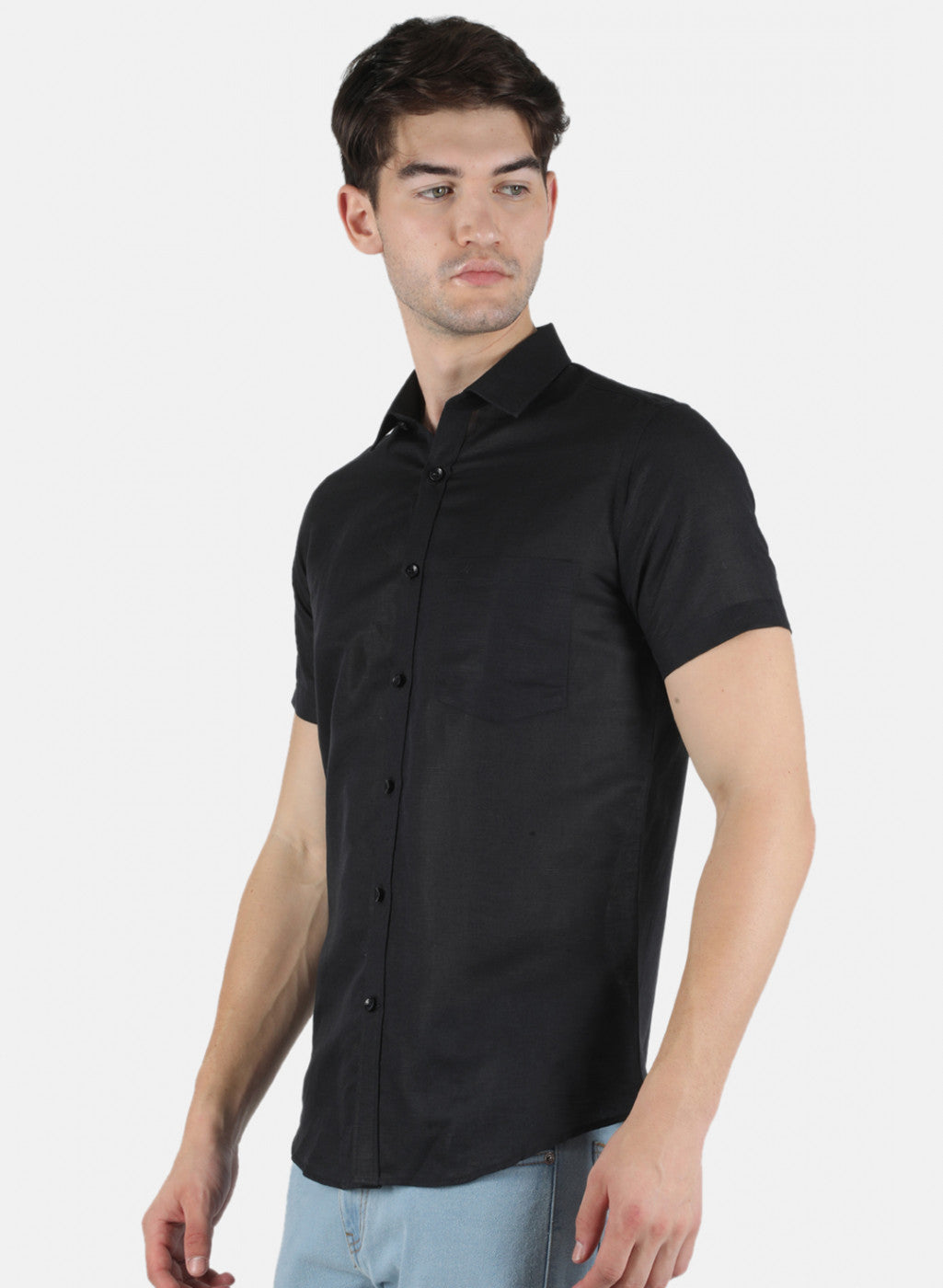 Men Black Solid Shirt