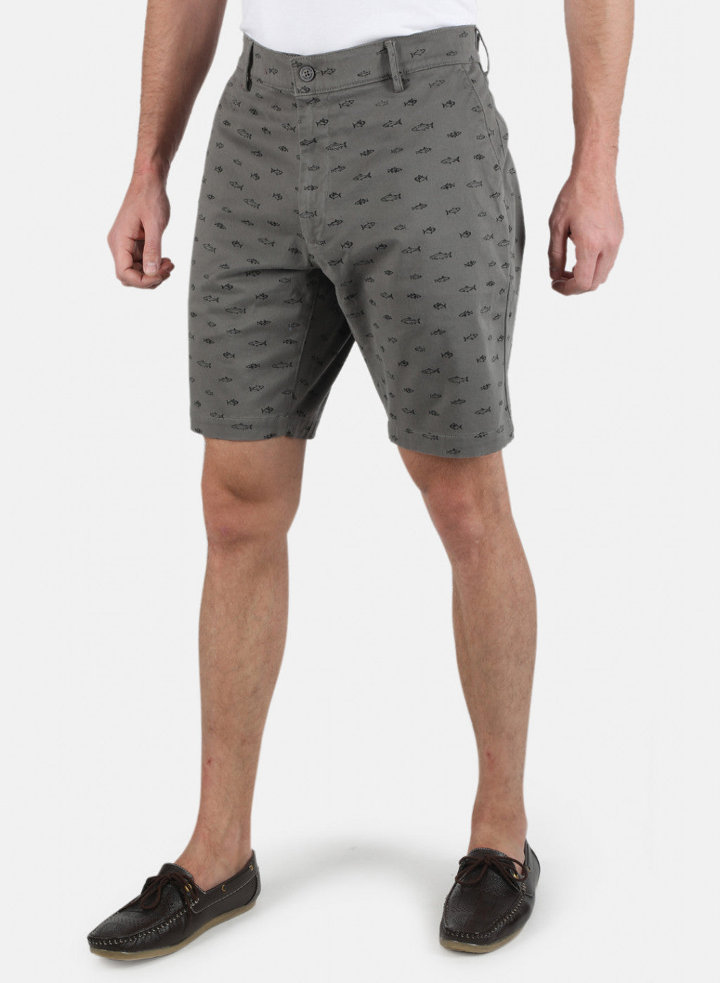 Men Grey Printed Short