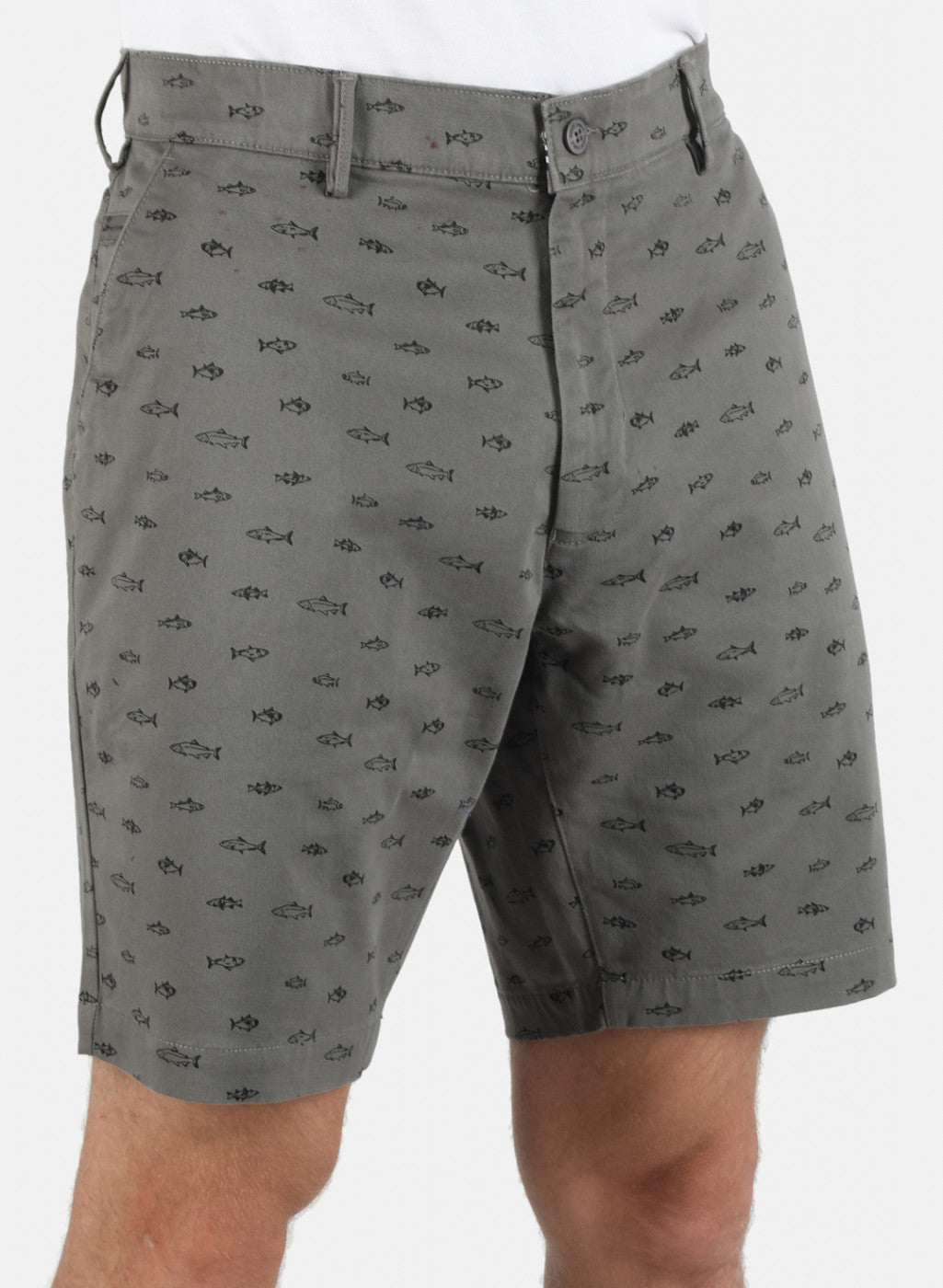 Men Grey Printed Short