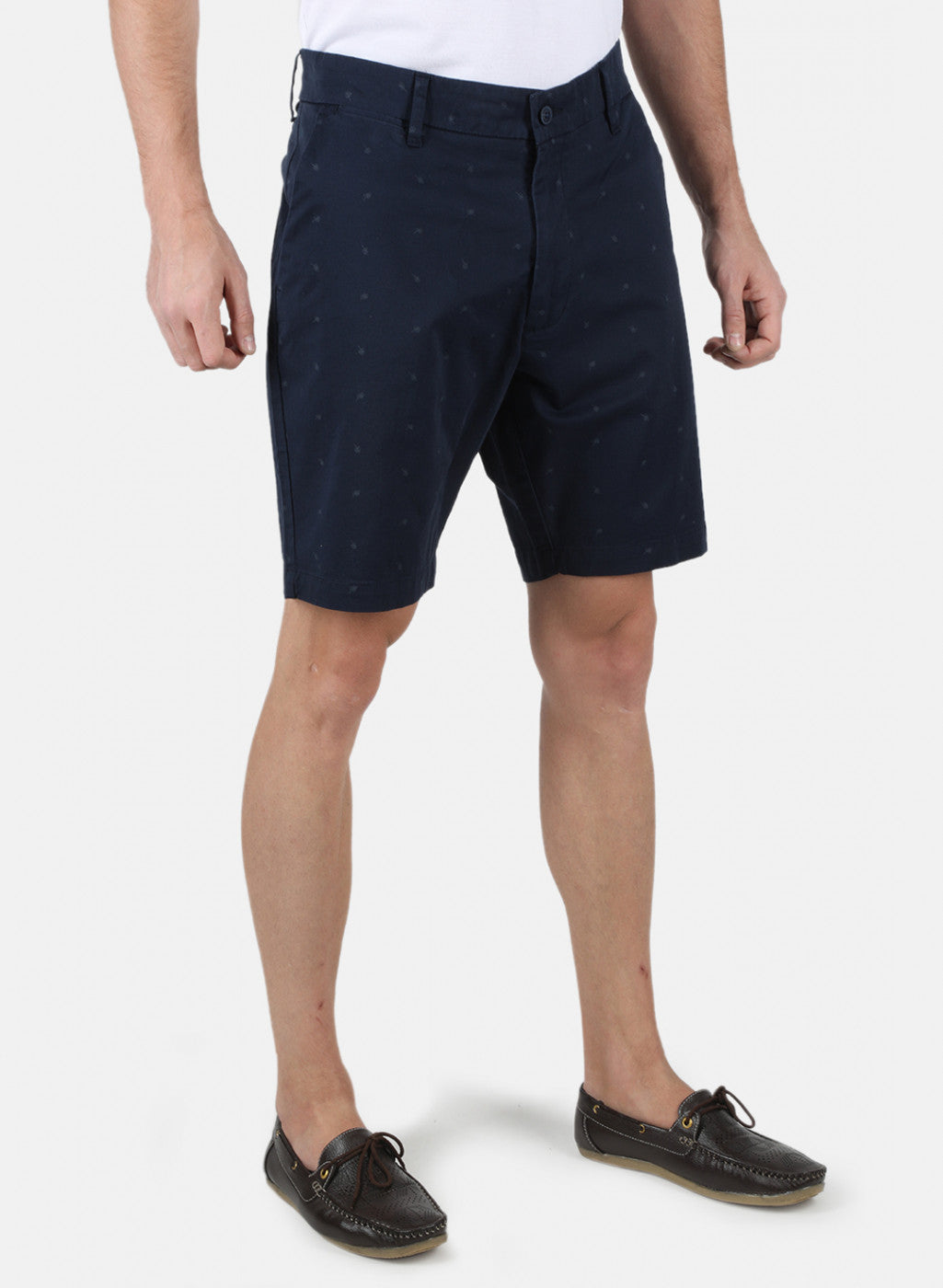 Men Navy Blue Printed Short