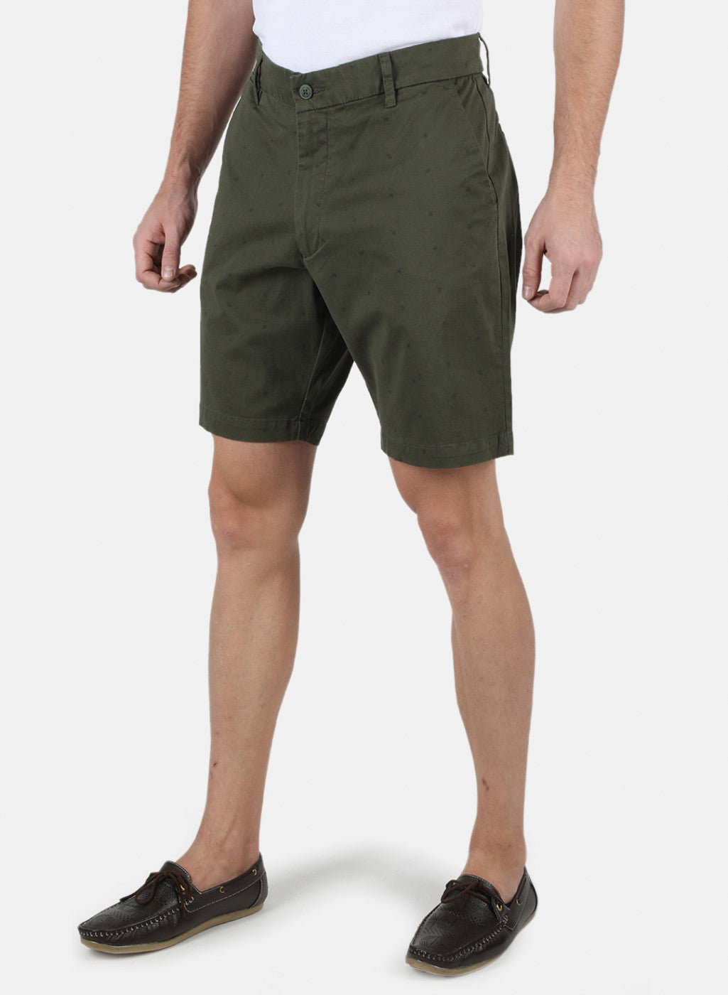 Men Olive Printed Short