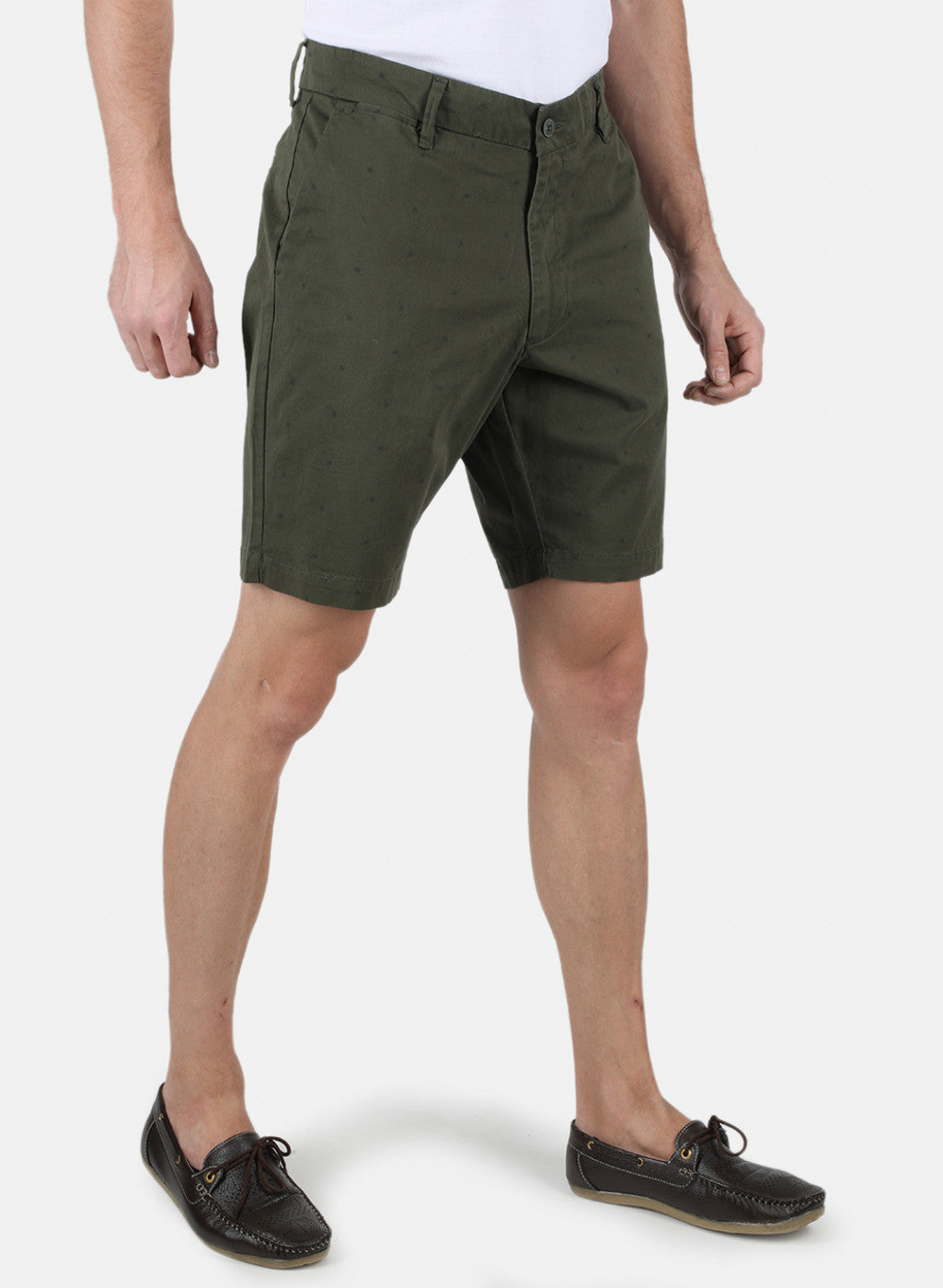 Men Olive Printed Short