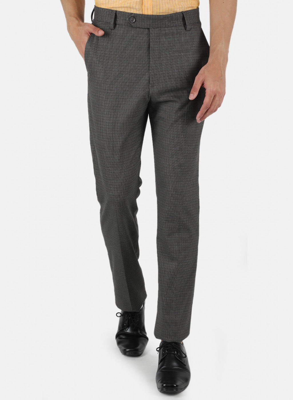 Men Grey Tailor Fit Trouser