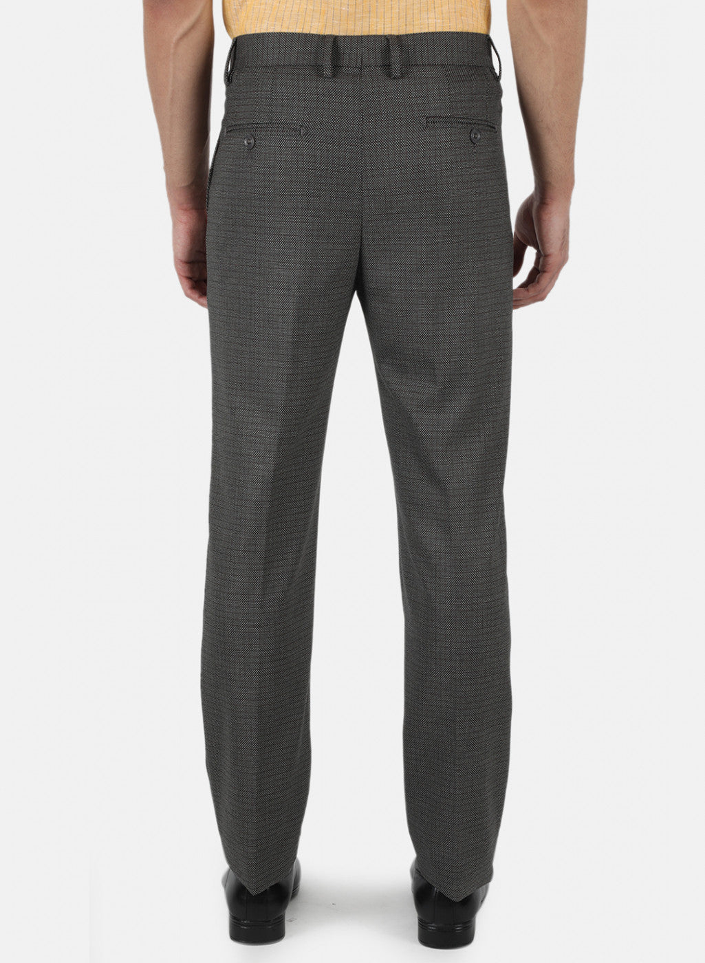 Men Grey Tailor Fit Trouser