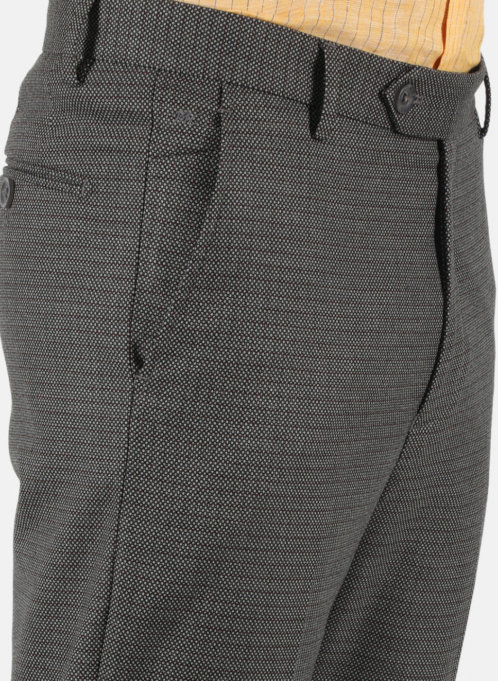 Men Grey Tailor Fit Trouser