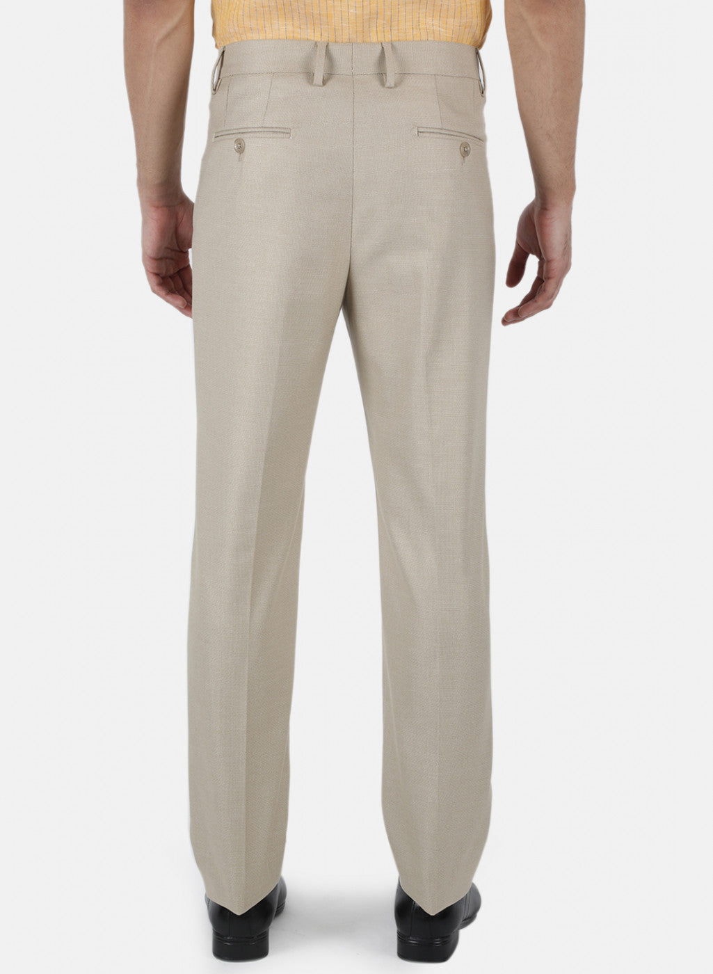 Men Beige Tailor Fit Trouser