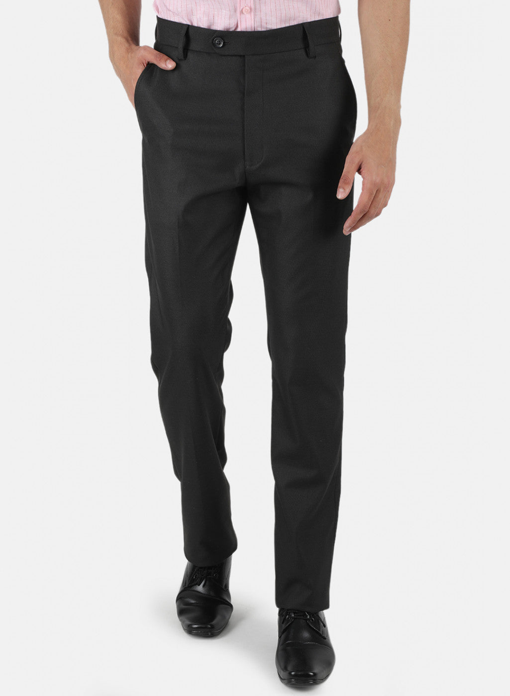 Men Grey Tailor Fit Trouser