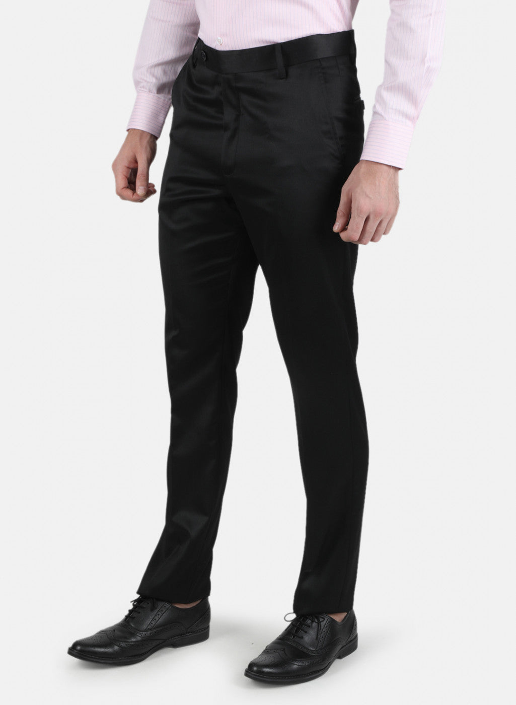 Men Black Regular Fit Trouser