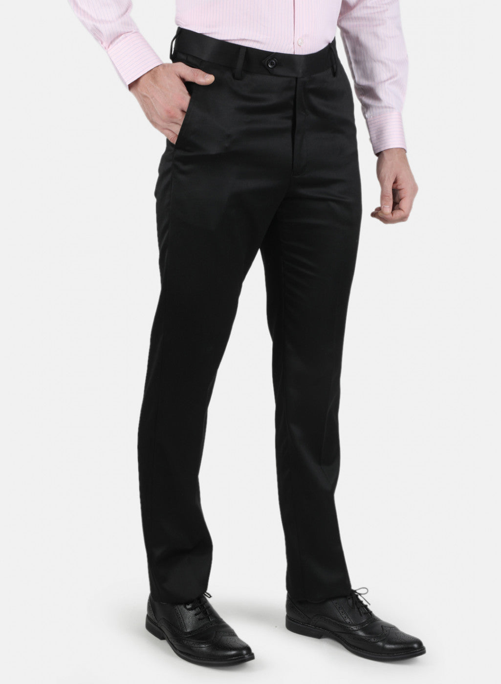 Men Black Regular Fit Trouser