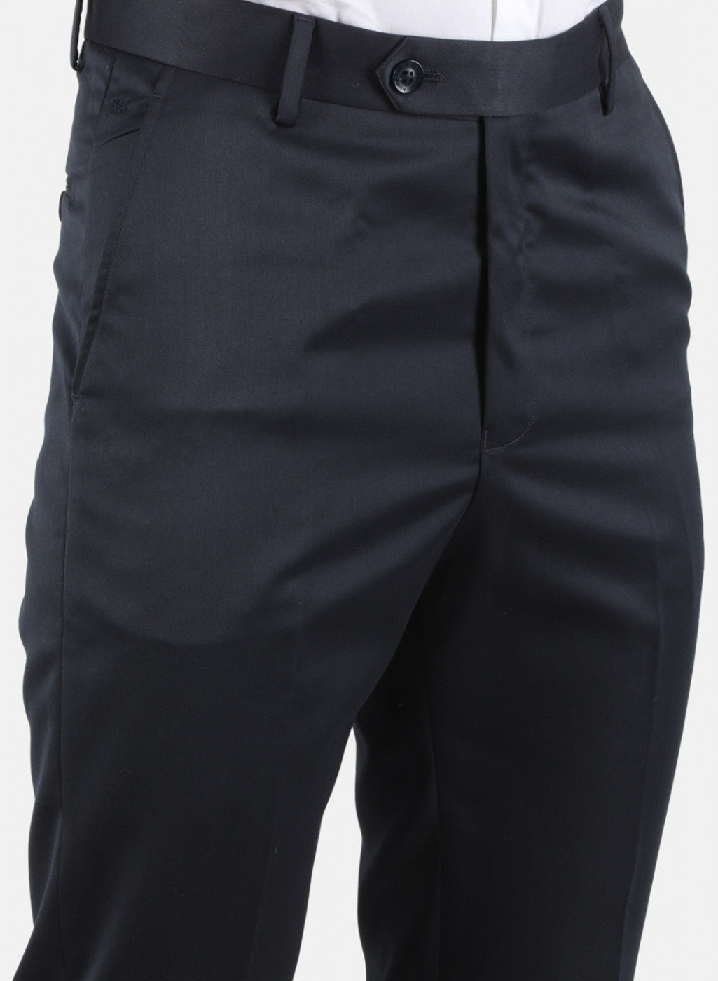 Men Navy Blue Regular Fit Trouser