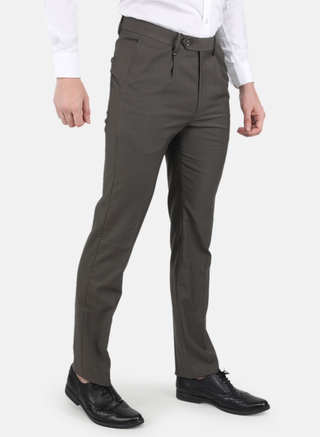 Men Beige Slim Fit Trouser