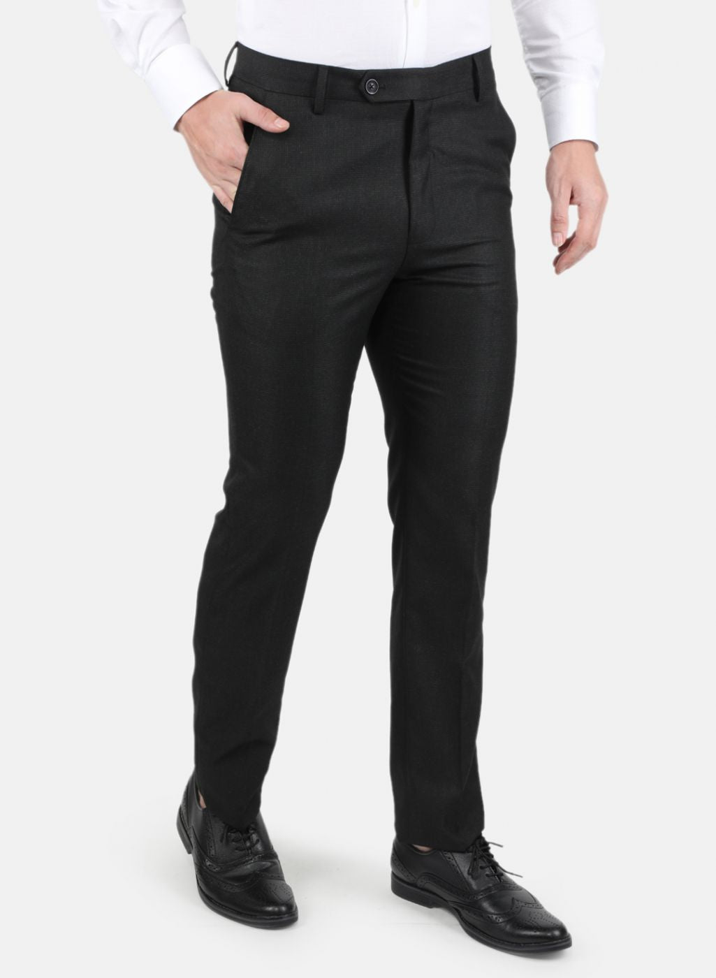 Men Black Slim Fit Trouser