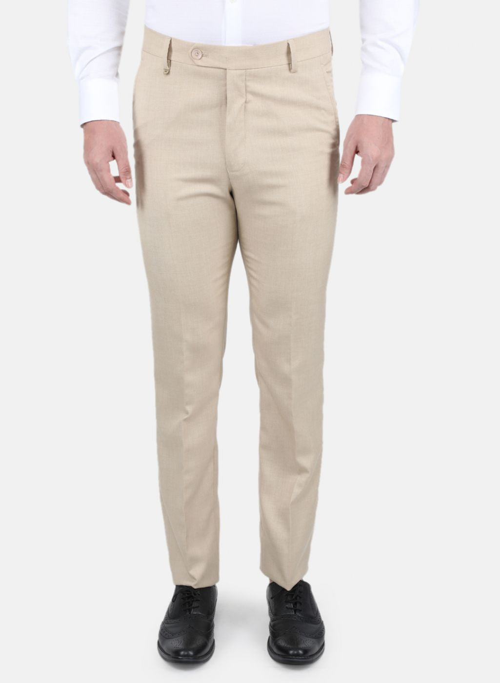 Men Khaki Slim Fit Trouser