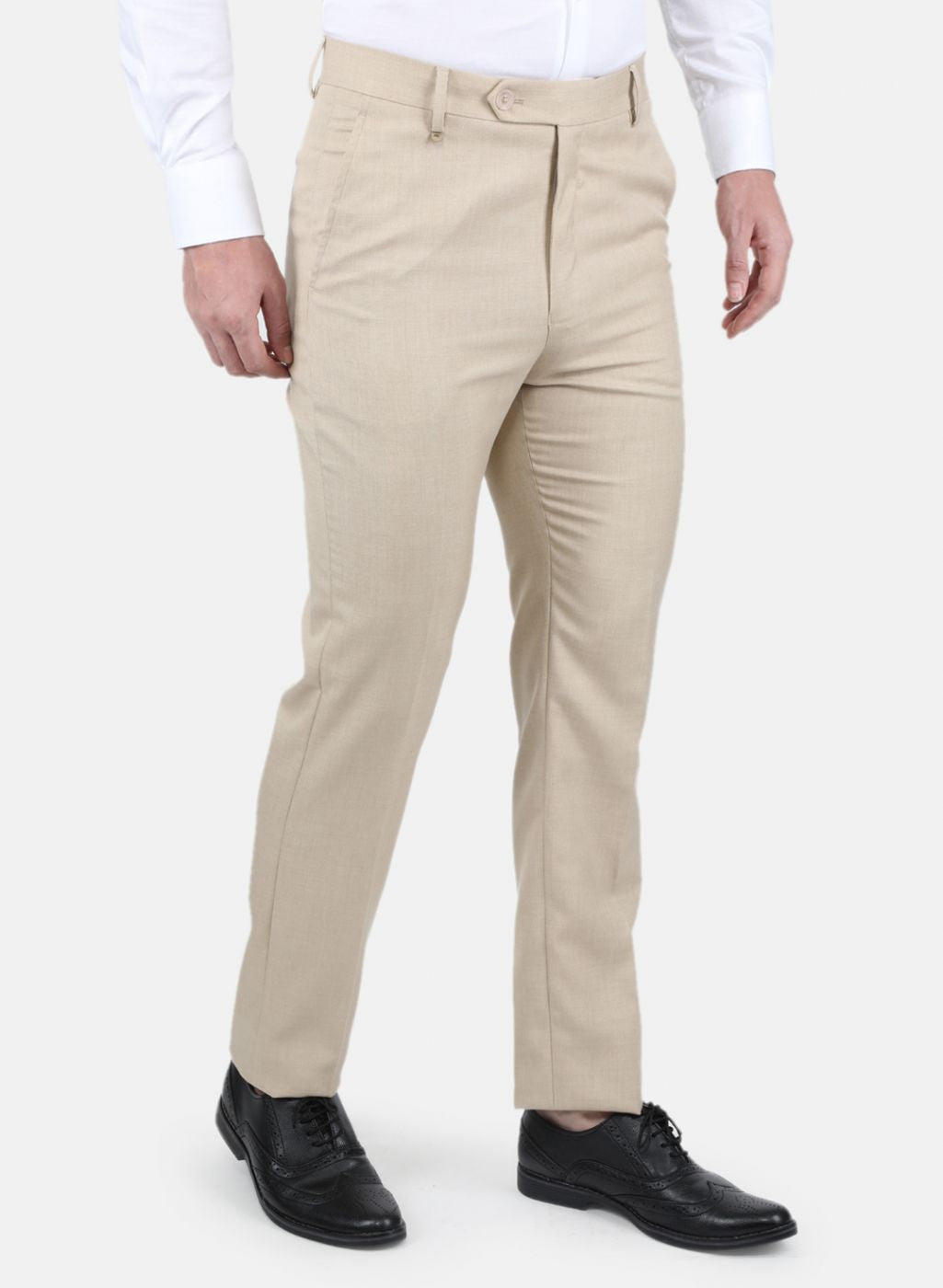 Men Khaki Slim Fit Trouser