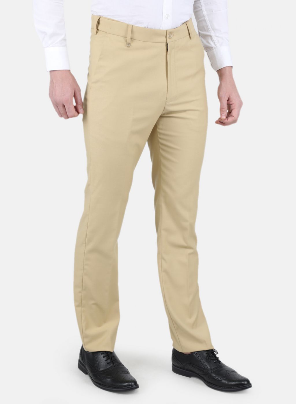 Buy Men Beige Slim Fit Trouser Online in India - Monte Carlo