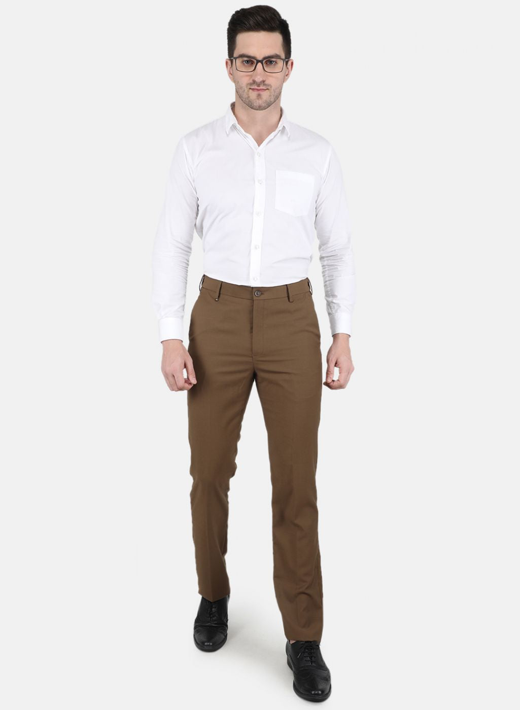 Men Brown Slim Fit Trouser