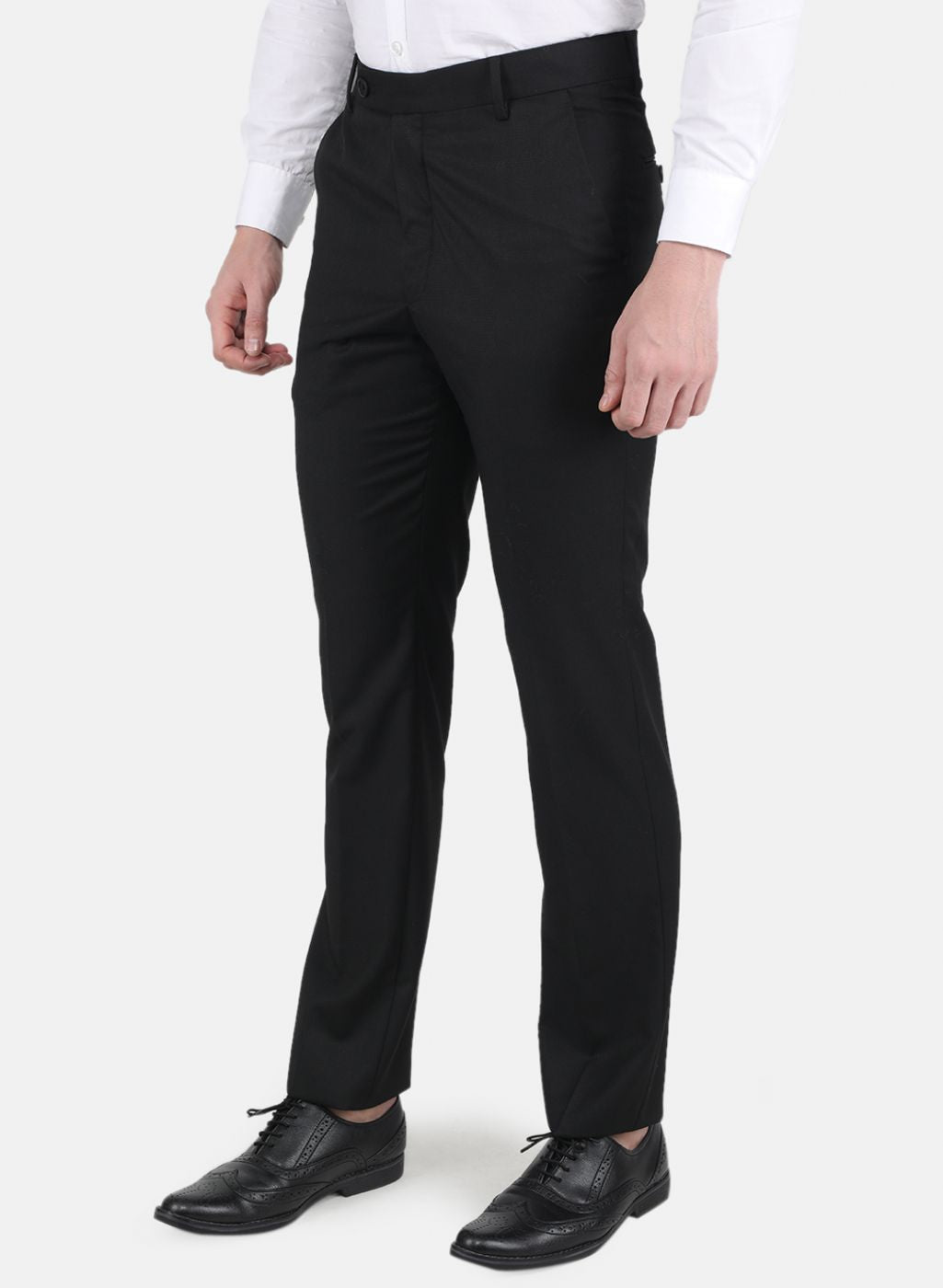 Men Black Smart Fit Trouser