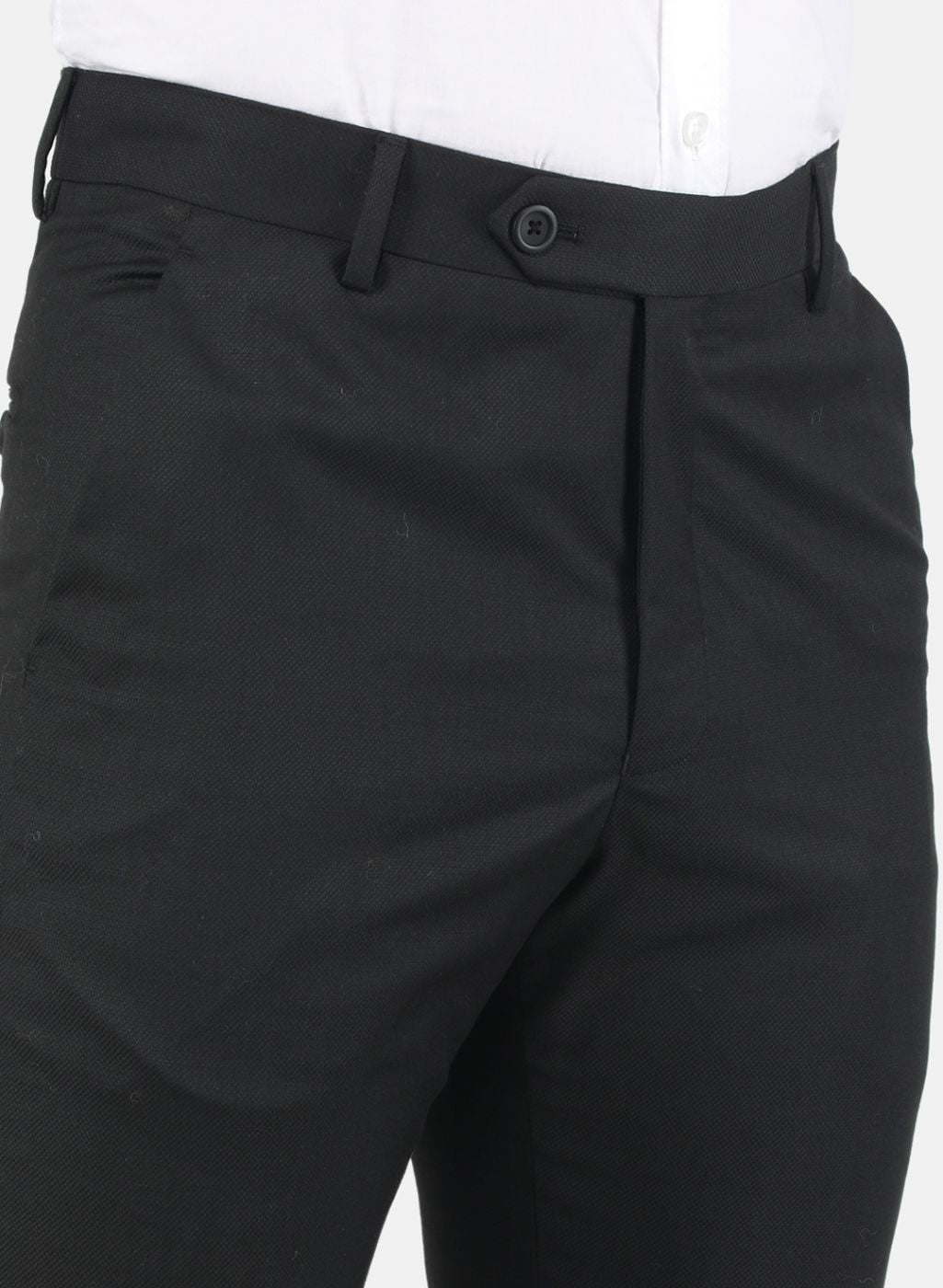 Men Black Smart Fit Trouser