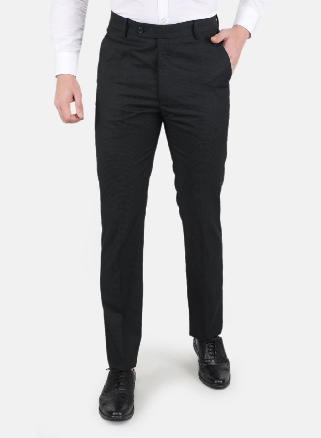 Men Black Smart Fit Trouser