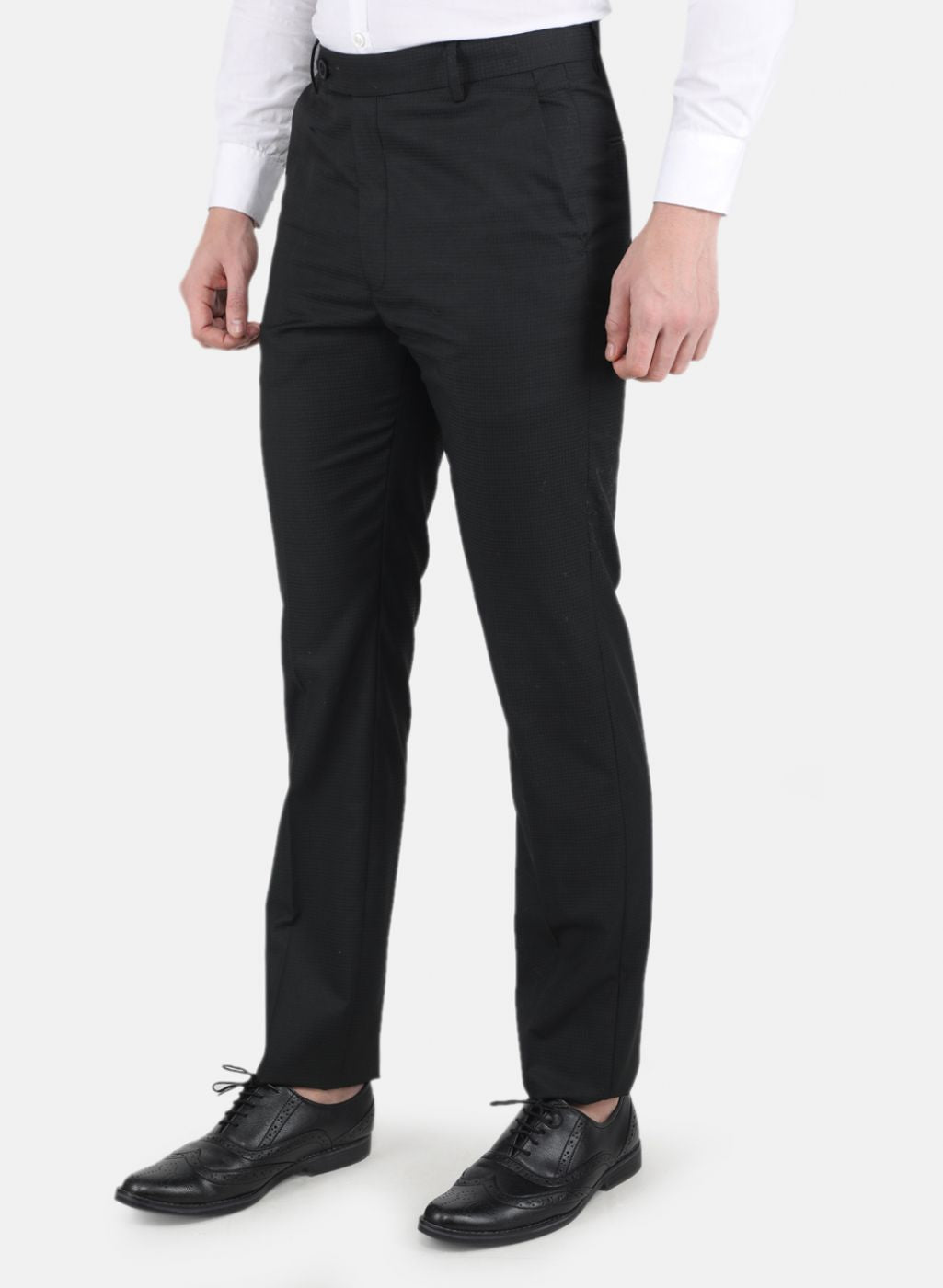 Men Black Smart Fit Trouser