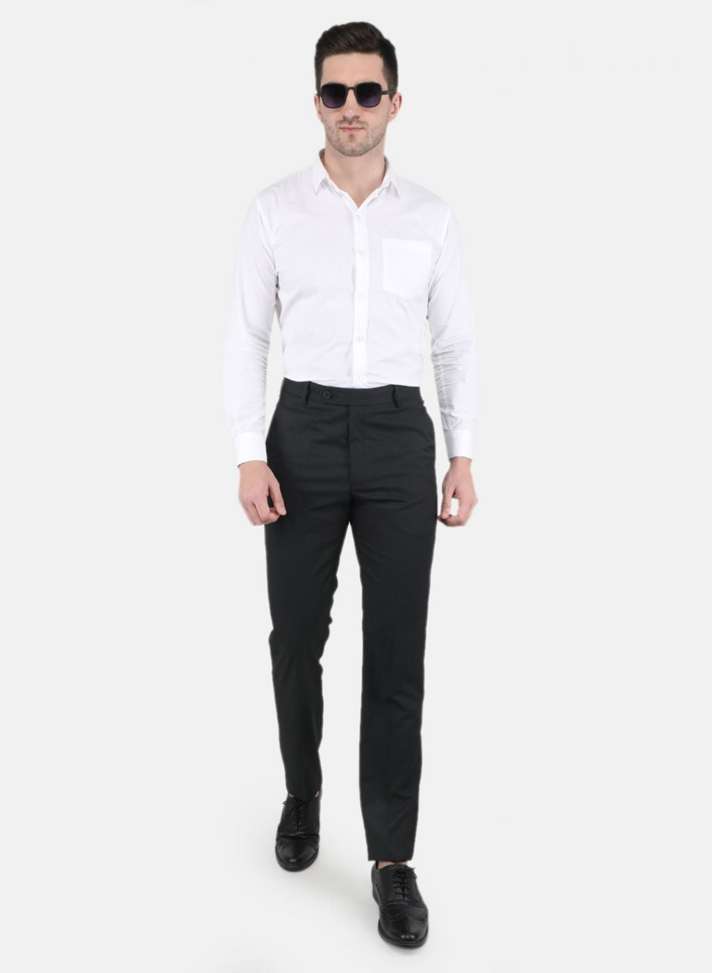 Men Black Smart Fit Trouser