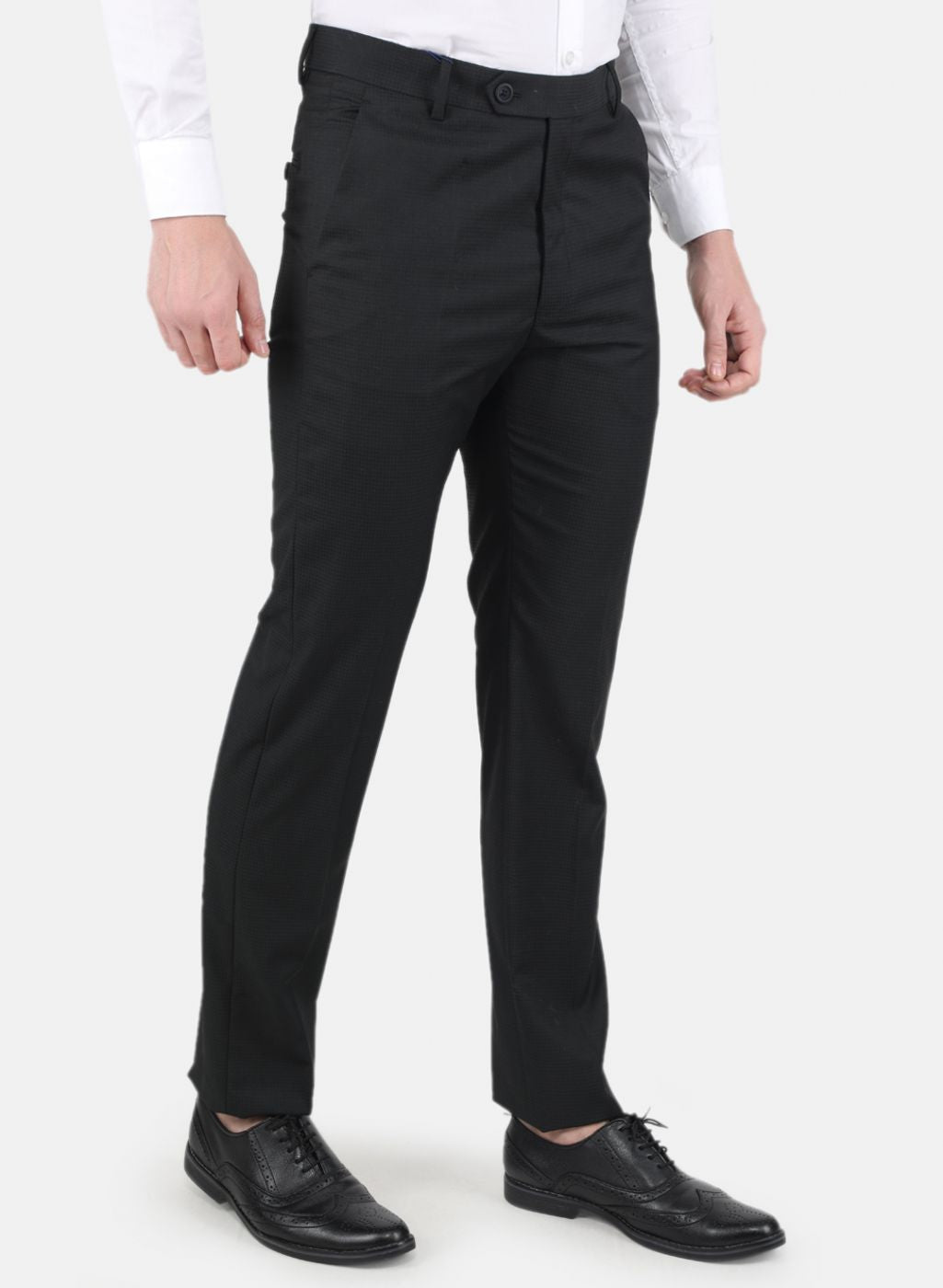 Men Black Smart Fit Trouser