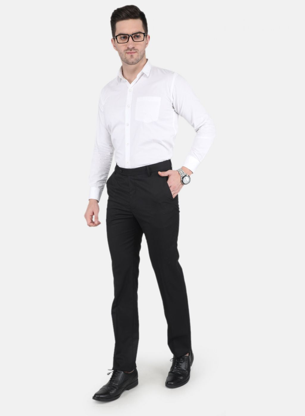 Men Brown Smart Fit Trouser