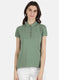 Women Green Plain T-Shirt