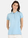 Women Blue Plain T-Shirt