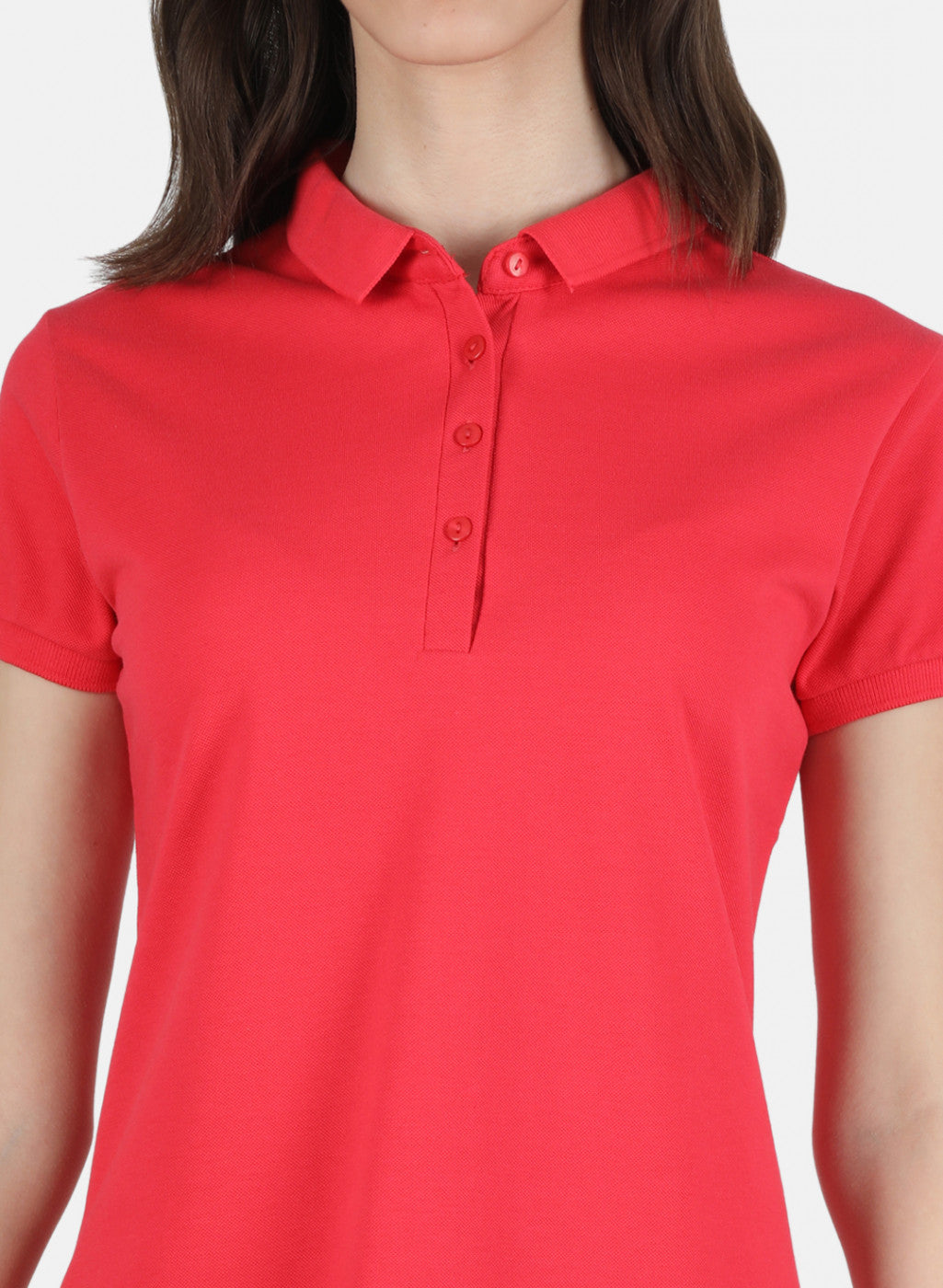 Women Pink Plain T-Shirt