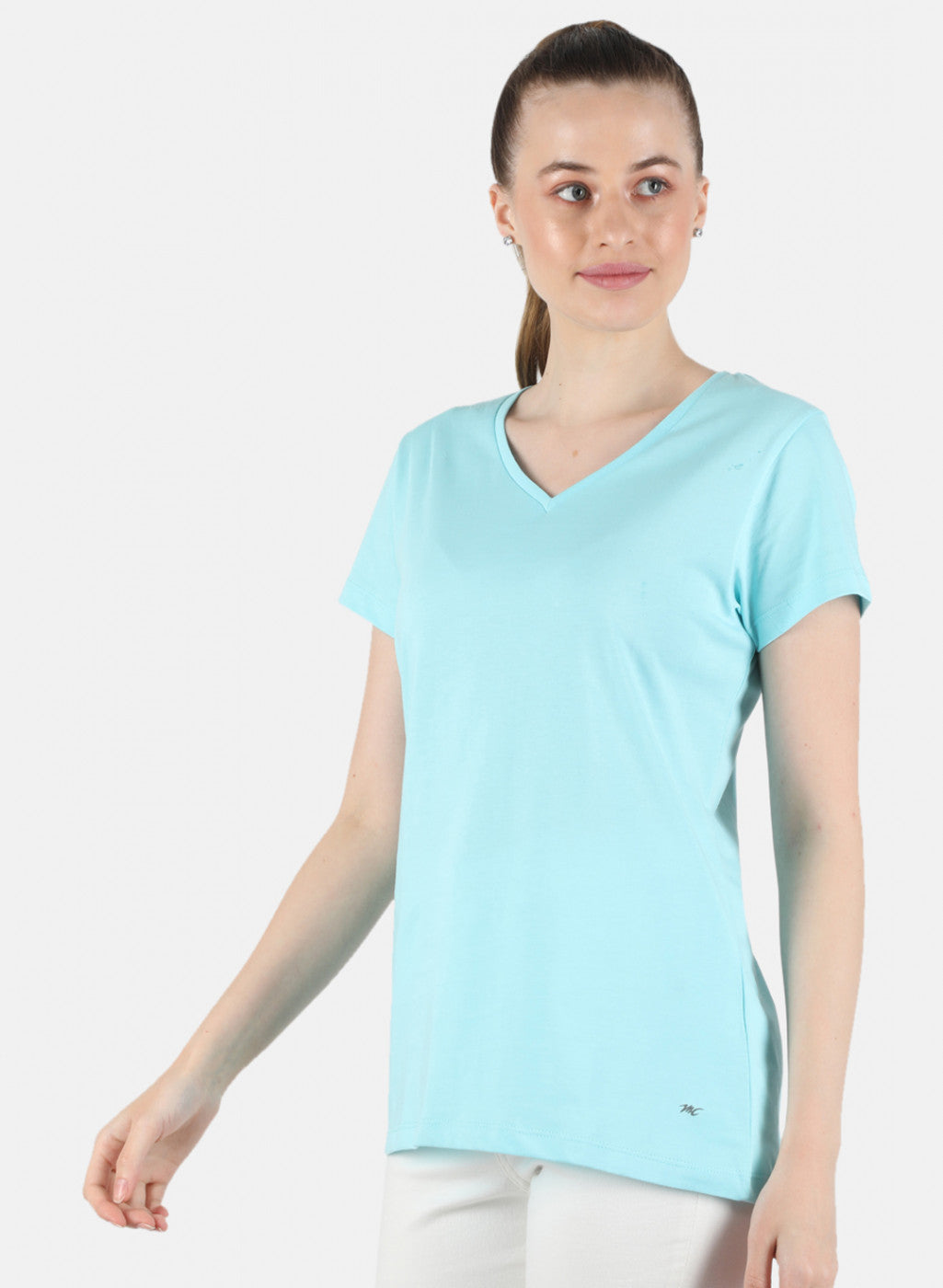 Women Blue & Pink Plain 2 Pc Top Set