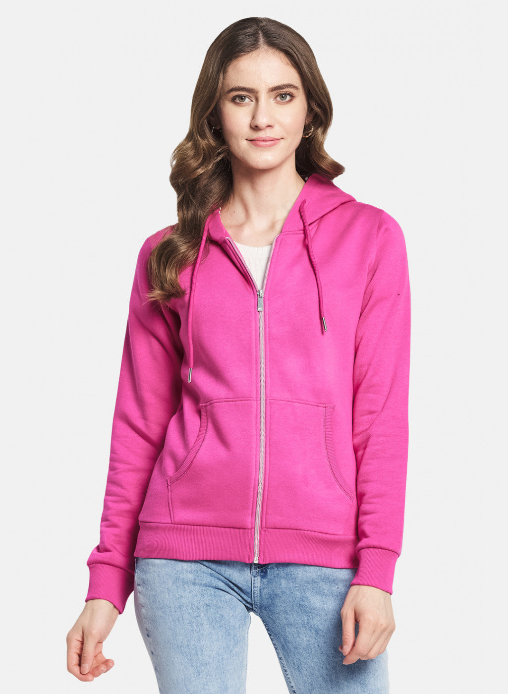 Women Pink Solid Sweatshirt