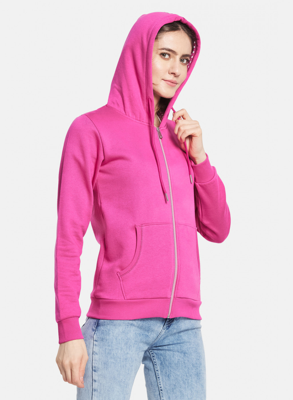 Women Pink Solid Sweatshirt