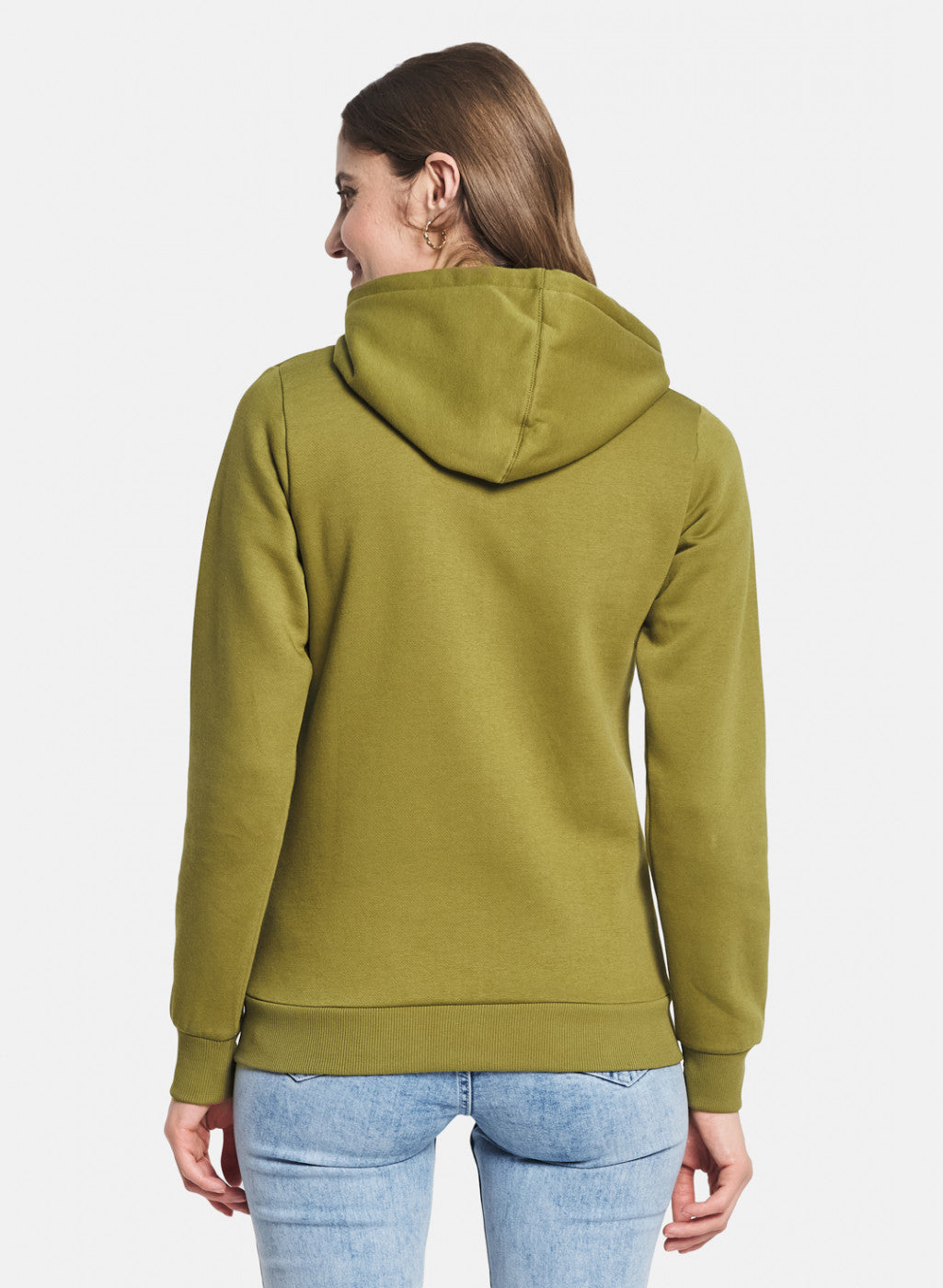 Women Green Solid Sweatshirt