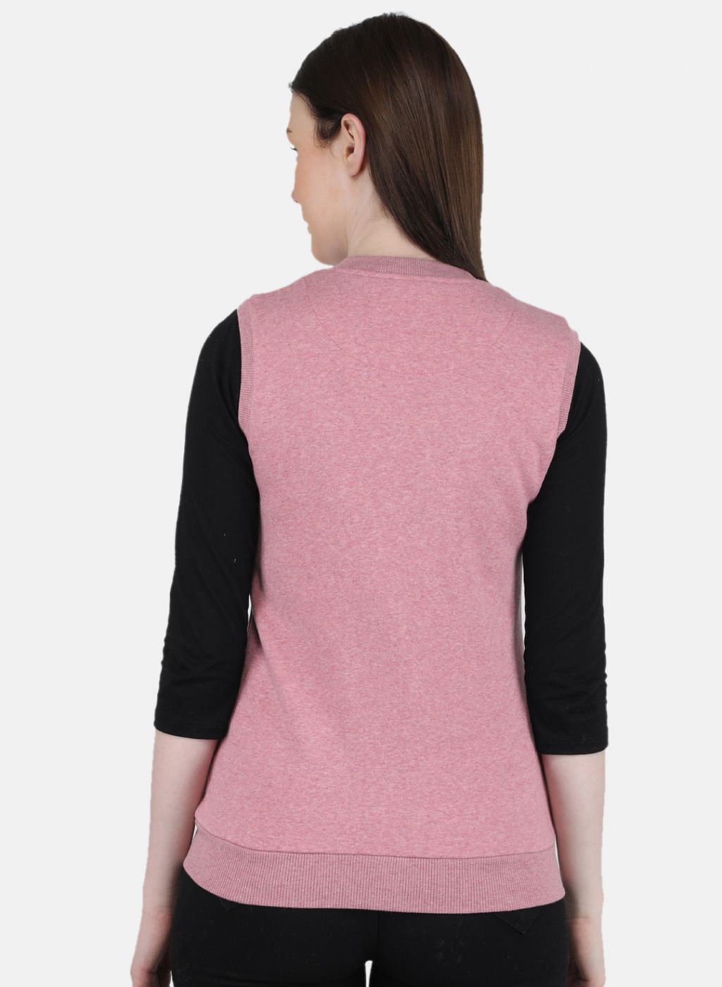 Women Pink Solid Sweatshirt