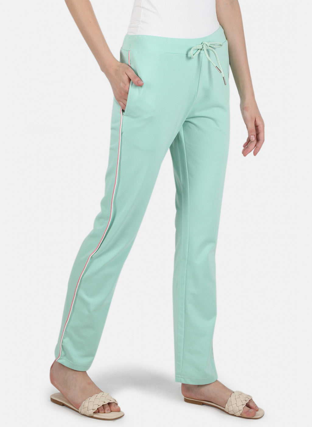 Women Sea Green Regular Fit Lower