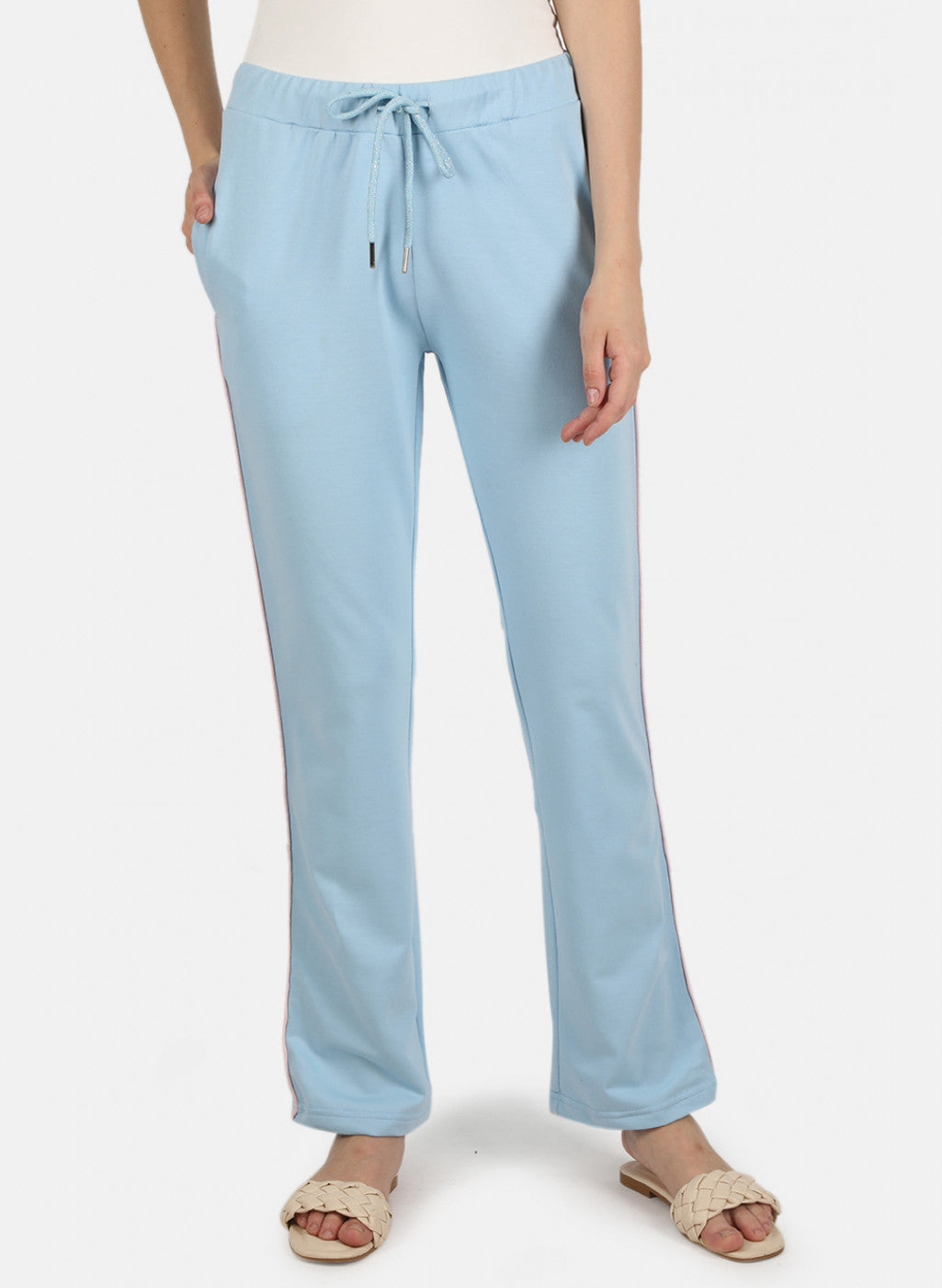 Women Sky Blue Regular Fit Lower